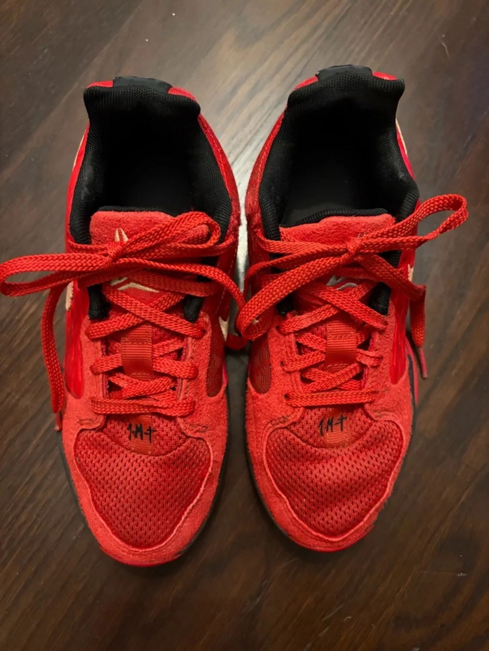 Nike Ja 2 “Nightmare” Kids Red Lace-Up Sneakers size 3.5
